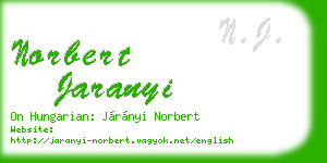 norbert jaranyi business card